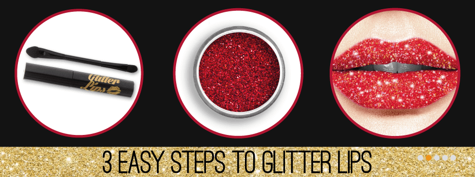 how to apply glitter lipstick